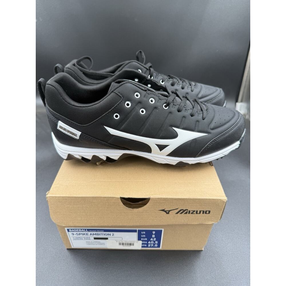 Mizuno 9-Spike Ambition 2 Mid Men's Metal Baseball Cleats Size 9